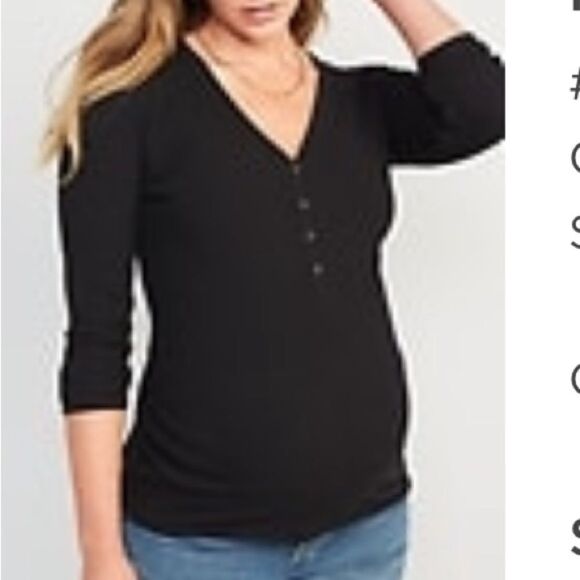 OLD NAVY Maternity Henley - Picture 1 of 7
